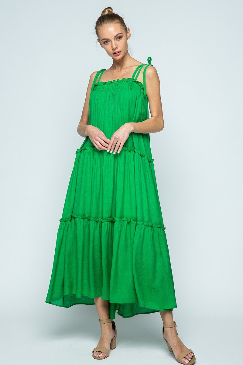 TASHA RUFFLE TIERED MAXI DRESS