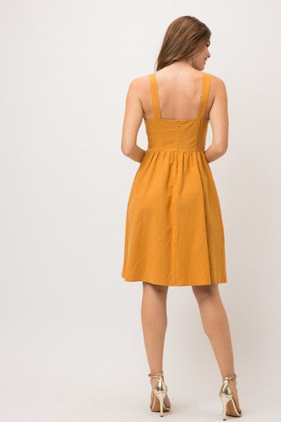 BRIA SUNFLOWER APRON DRESS