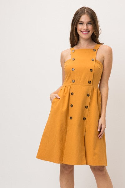 BRIA SUNFLOWER APRON DRESS