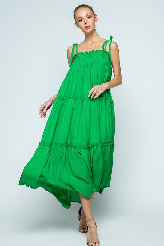 TASHA RUFFLE TIERED MAXI DRESS