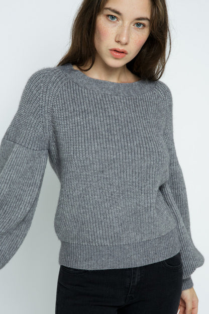 XIA BOAT NECK SWEATER