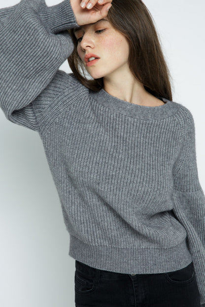 XIA BOAT NECK SWEATER