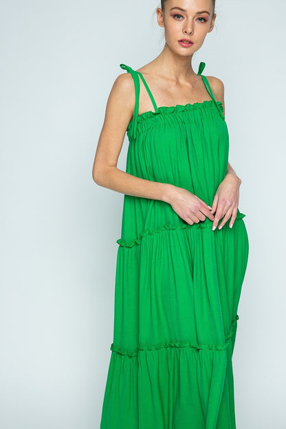 TASHA RUFFLE TIERED MAXI DRESS