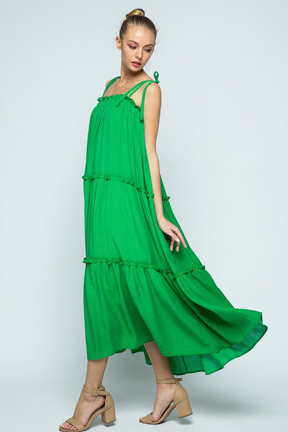 TASHA RUFFLE TIERED MAXI DRESS